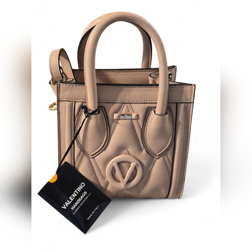 Mario Valentino Eva Dimound Beige Handbag